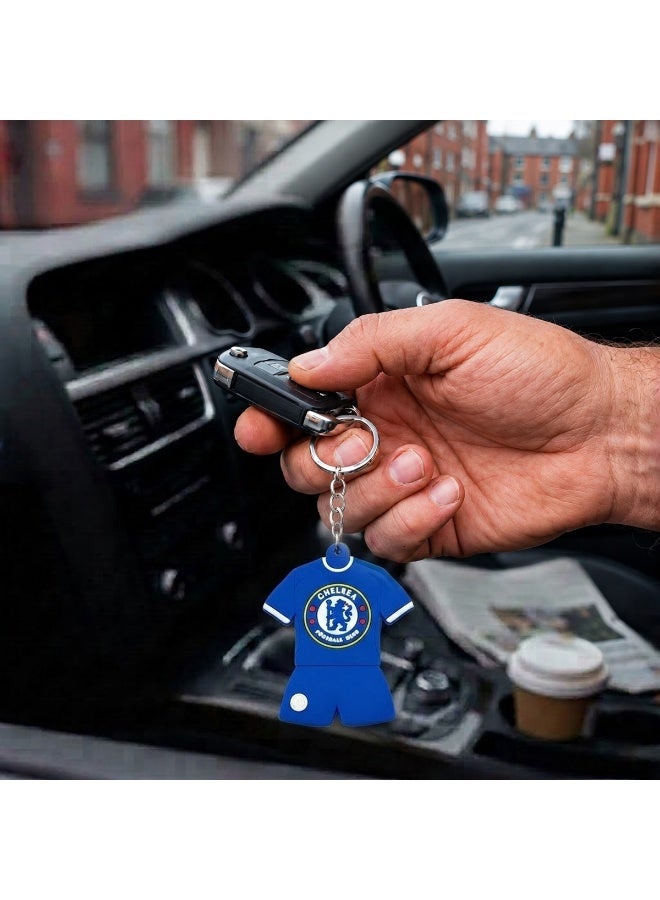 CHELSEA F.C  Football Jersey Keychain PVC Key Ring Pendant Mini Shirt Design Key Holder for Car Bike Bag  ERPCE009 - Image 5