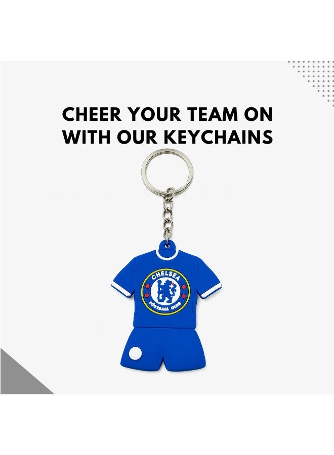 CHELSEA F.C  Football Jersey Keychain PVC Key Ring Pendant Mini Shirt Design Key Holder for Car Bike Bag  ERPCE009 - Image 4