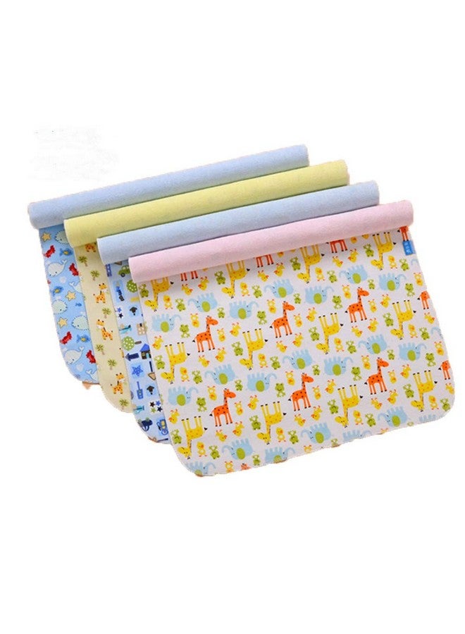 Monvecle 4Pcs Pack Baby Infant Waterproof Cotton Changing Pads Washable Resuable Diapers Liners Mats (4Pcs Pack18"X12") - Image 1