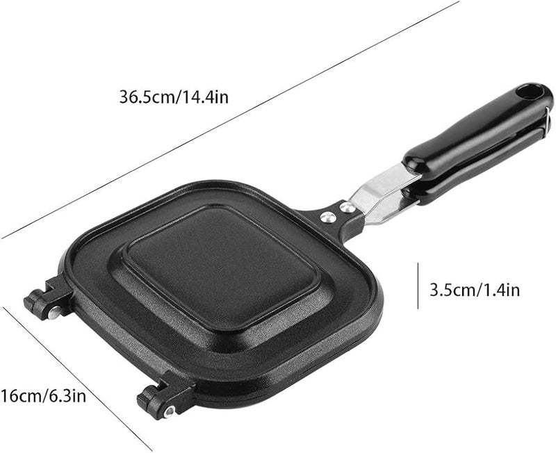 Double Sided Multifunction Electric Fry Pan Toaster Nonstick Breakfast Maker Even Heat - Image 4