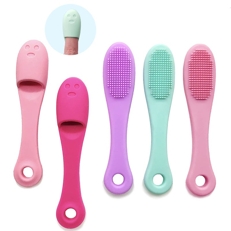 KATPOSIN 5-Pack Soft Silicone Manual Facial Cleansing Brushes, Face Scrubber Cleanser Brush for Gently and Effectively Cleaning, Removing Blackheads and Massaging - Image 1