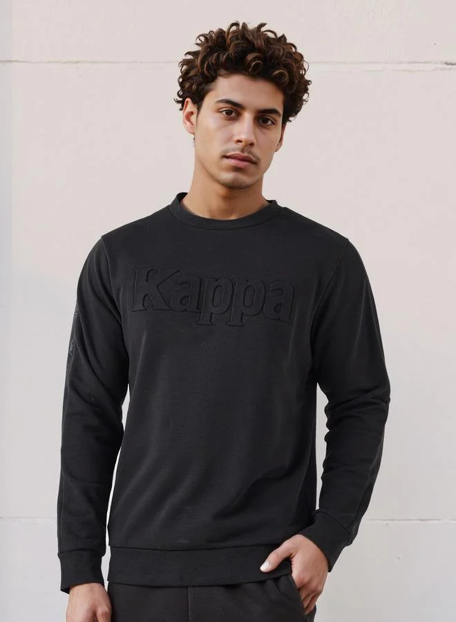 Kappa Kappa Men Regular Fit Logo Embossed Sweatshirt