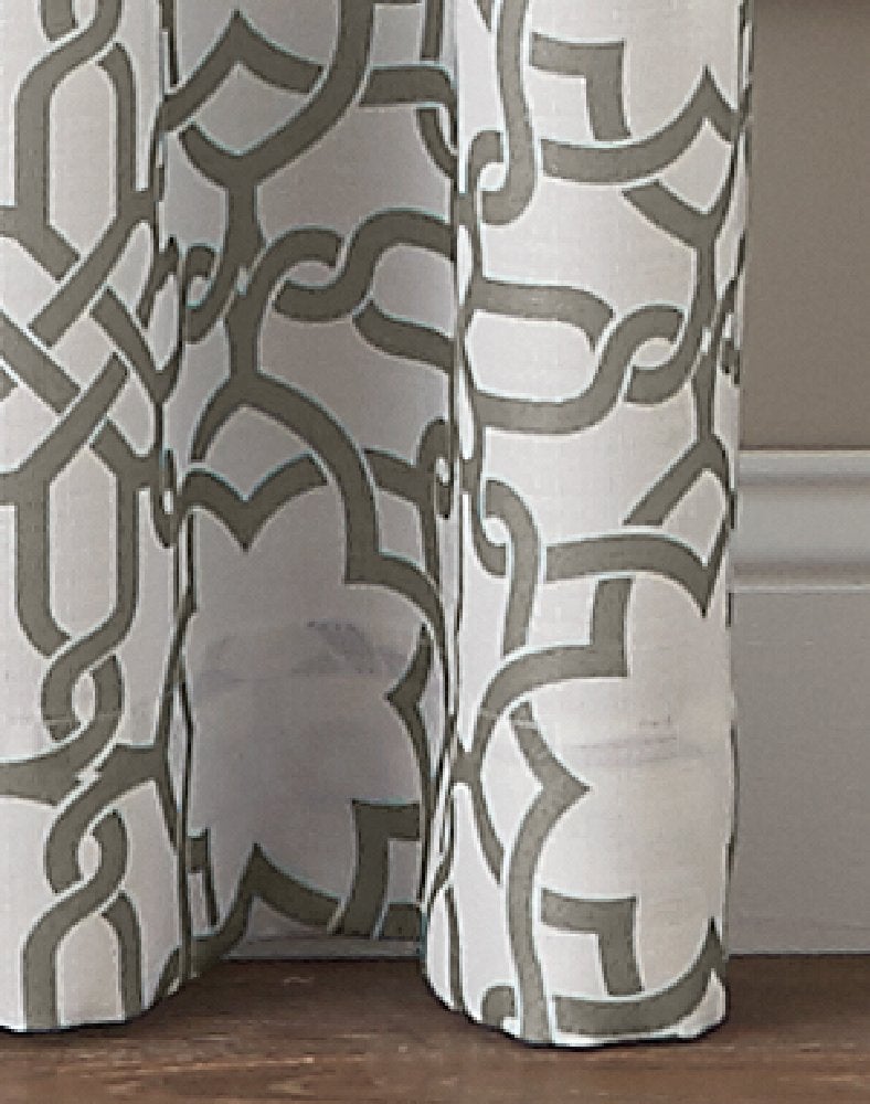 CHF Lotus Harmony Rod Pocket Curtain Panel, 84 Inch, Charcoal - Image 3