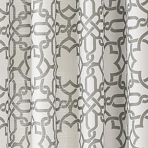 CHF Lotus Harmony Rod Pocket Curtain Panel, 84 Inch, Charcoal - Image 5