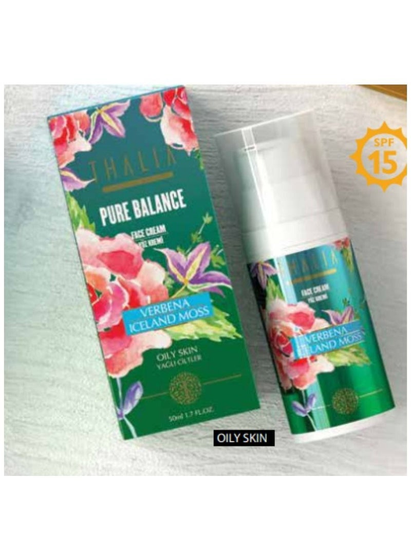 THALIA VERBENA & ICELAND MOSS REVITALIZING FACE CREAM FOR OILY SKIN 15 SPF 50 ML - Image 2
