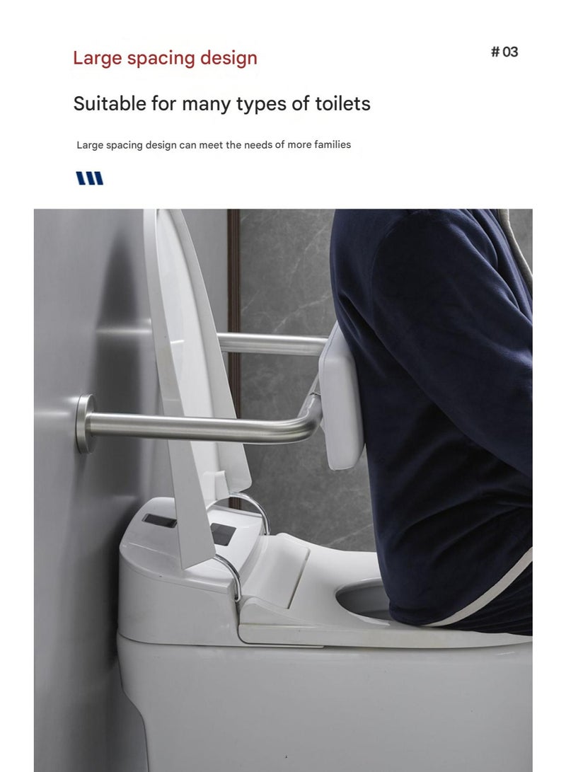 XiuWoo Wall Mounted Toilet Safety Frame With Thickened Backrest Cushion for Elderly and Handicap Individuals - Image 2
