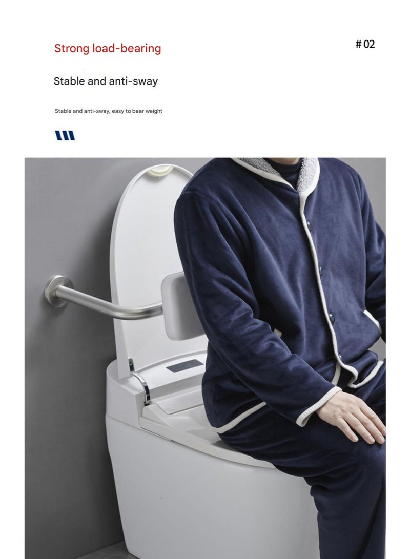 XiuWoo Wall Mounted Toilet Safety Frame With Thickened Backrest Cushion for Elderly and Handicap Individuals - Image 5