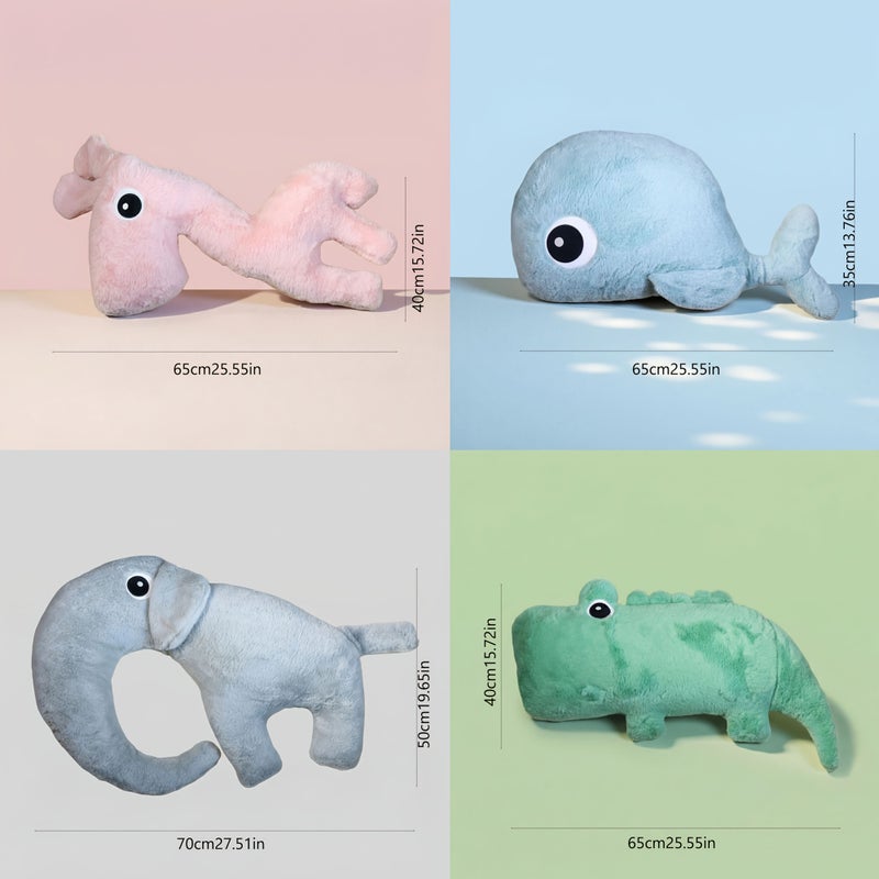 Elephant Printed Animal Throw Pillow 65cm Living Room Sofa Decoration Birthday Gift For Friends School Supplies - Image 3