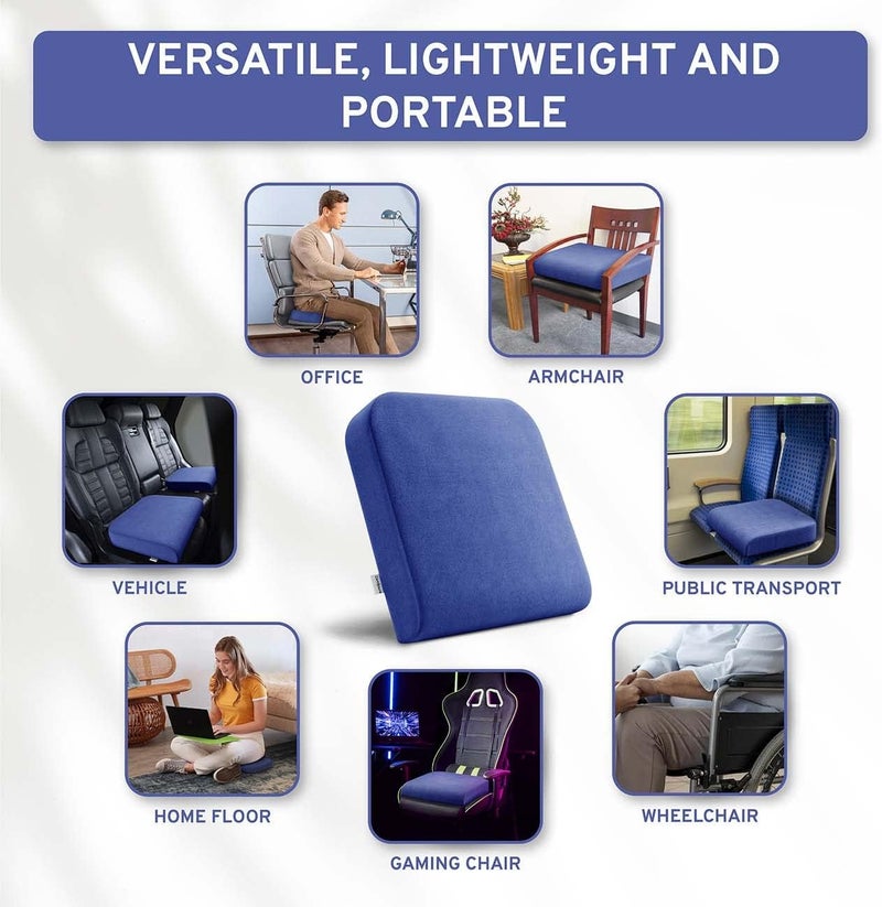 ComfySure Extra Large Wheelchair Seat Cushion - Firm Memory Foam Chair Pad for Wheelchair, Recliner, Office, Car & Bariatric Overweight Users 19”x17”x3” - Image 4