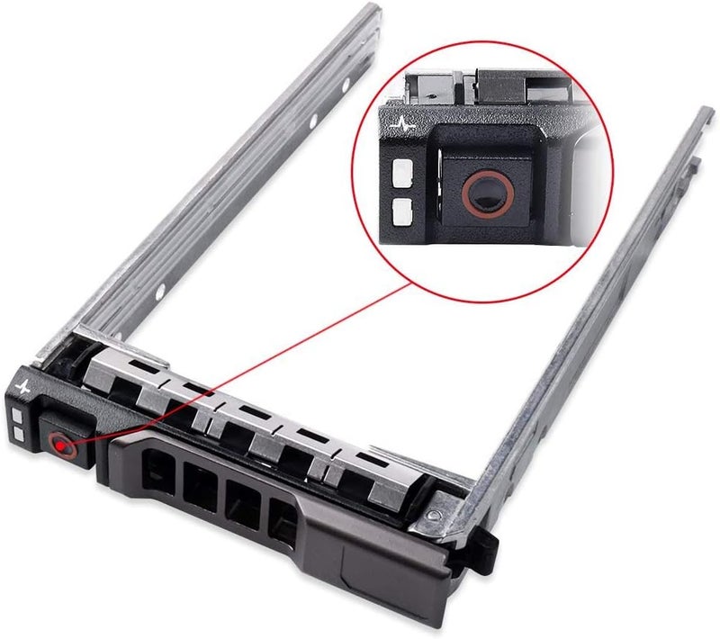 HUYUN 2pcs Pack 2.5" inch G176J G281D KG7NR Hard Drive Tray Caddy Compatible with Dell R610 R710 R620 R720 R630 R730 R730XD R810 R910 T310 T410 T610 T710 PowerEdge Server SAS SATA HDD - Image 3