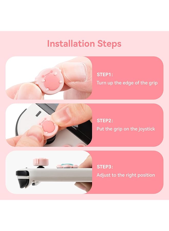 GEEKSHARE Silicone Cross D Pad Button Caps Set Joystick Cover Abxy Key Buttons Sticker Compatible With Switch/Oled Frog & Axolotl - Image 5