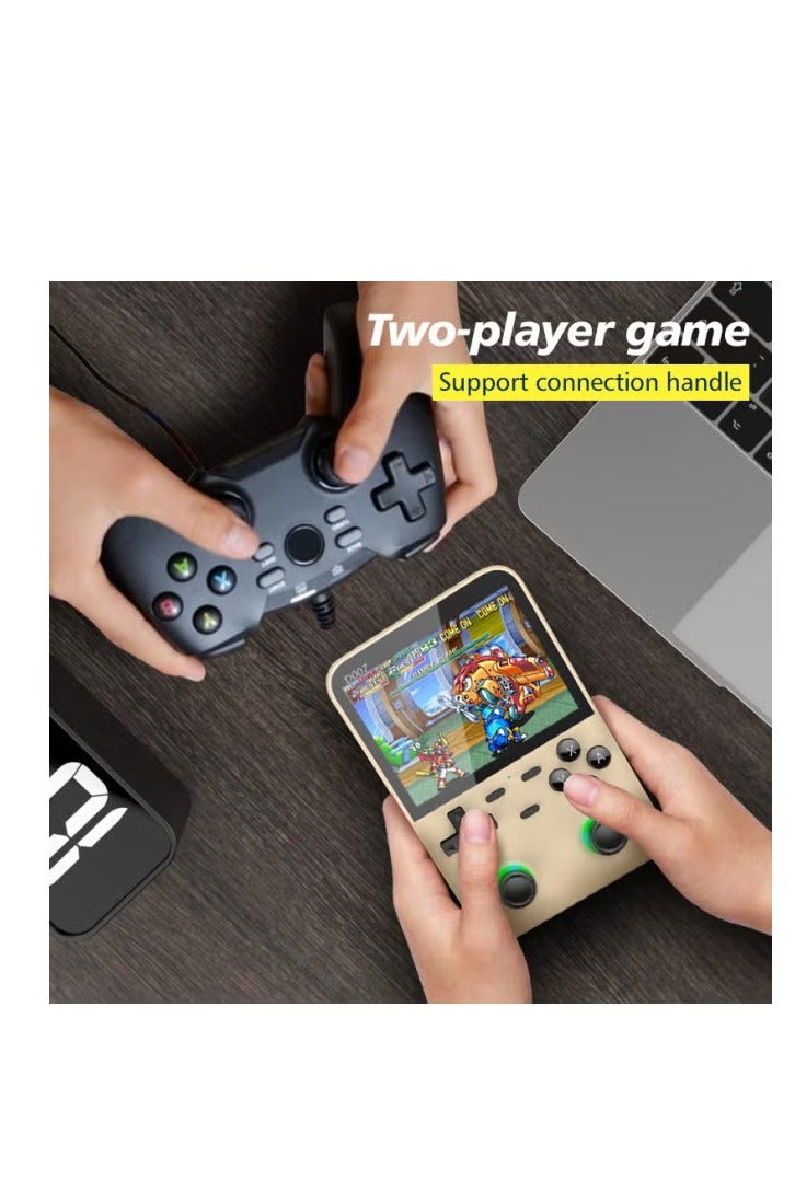 D007PLUS Nostalgic Retro Handheld Game Console Android 3.5-inch HD Large Screen-Model:Champagne Gold - Image 3