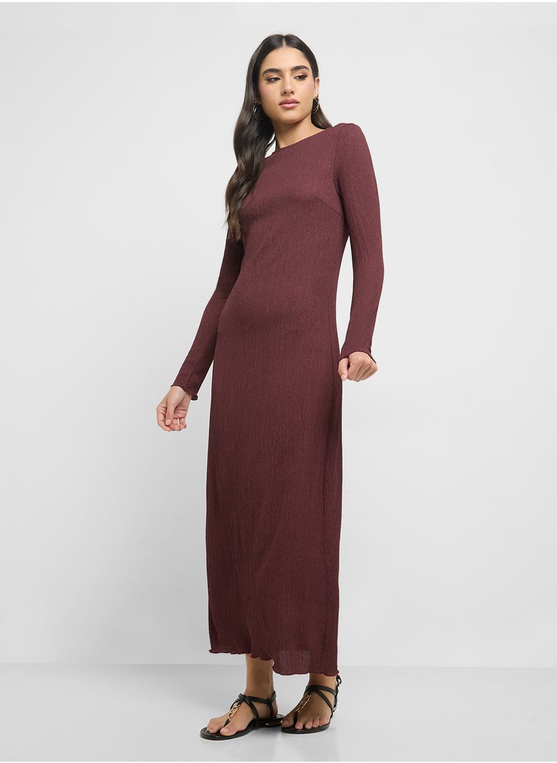 ONLY - High Neck Textured Detail Dress - Image 1