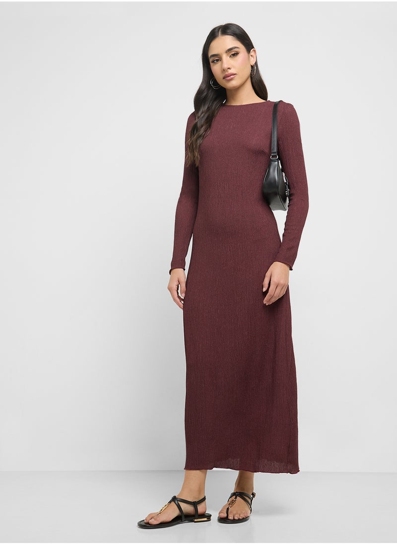 ONLY - High Neck Textured Detail Dress - Image 1