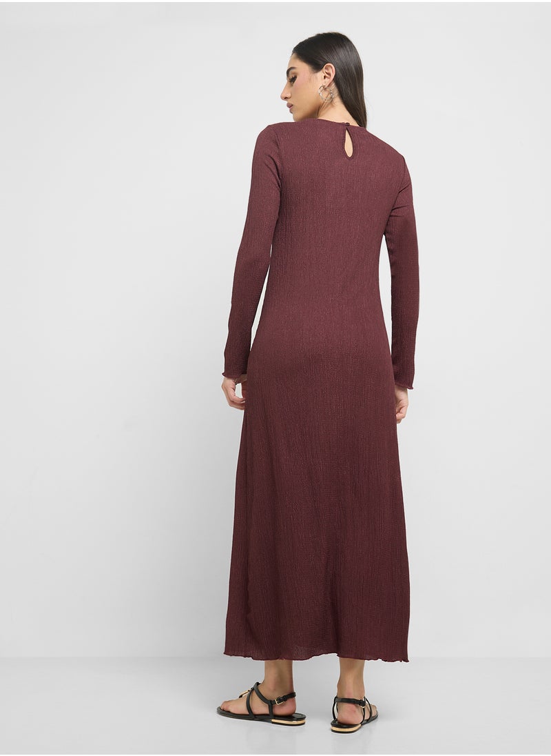 ONLY - High Neck Textured Detail Dress - Image 1