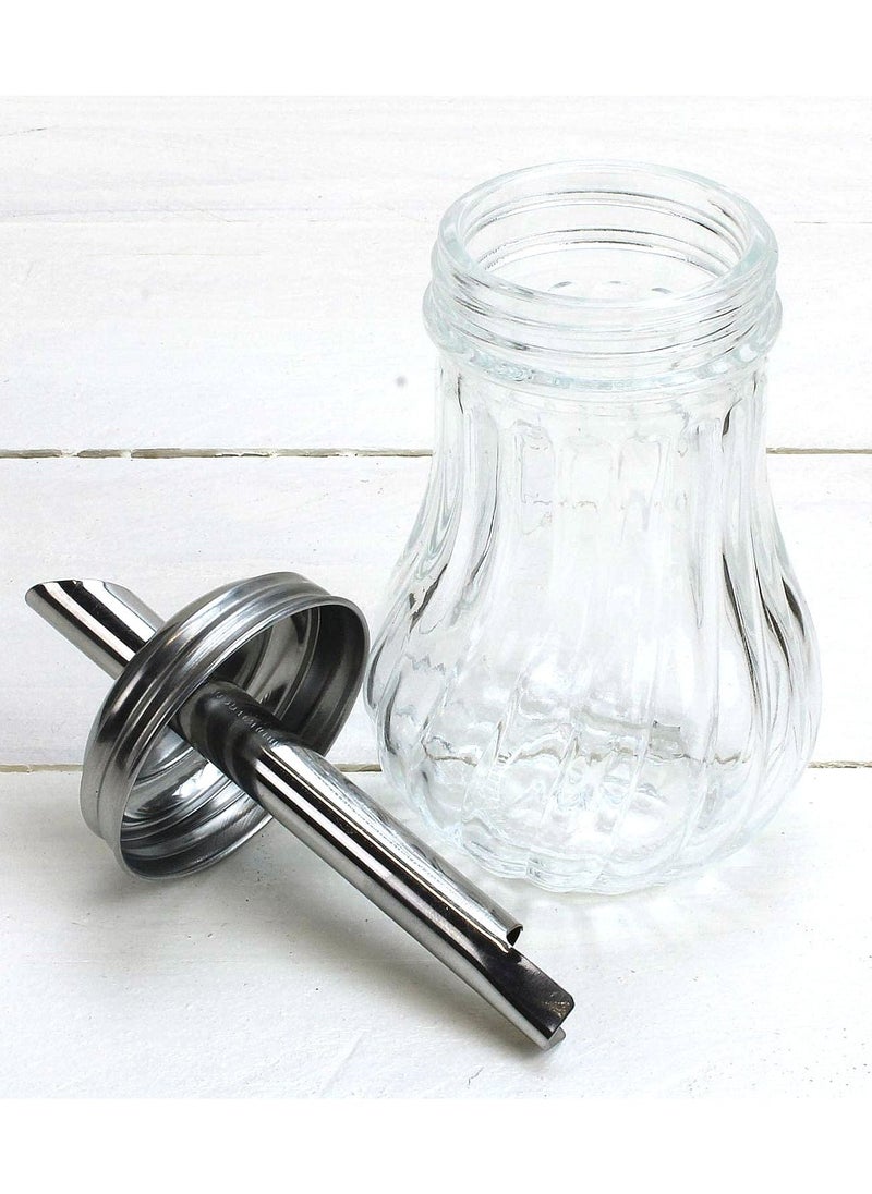 Cuisine Art Sugar Dispenser with Classic Design Sugar Shaker Glass with Stainless Steel Lid 250ml  - Image 3
