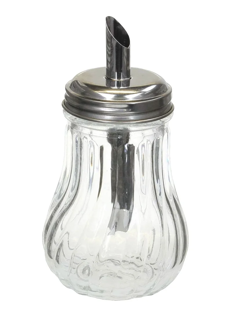 Cuisine Art Sugar Dispenser with Classic Design Sugar Shaker Glass with Stainless Steel Lid 250ml