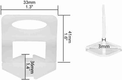 FLAMINGO ENTERPRISE FLAMINGO ENTERPRISE Tile Levelling Spacer Clips 3 MM Clip only 200pcs For Both Floor Walls Tiles Nonmagnetic Post Level 4 cm  - Image 2