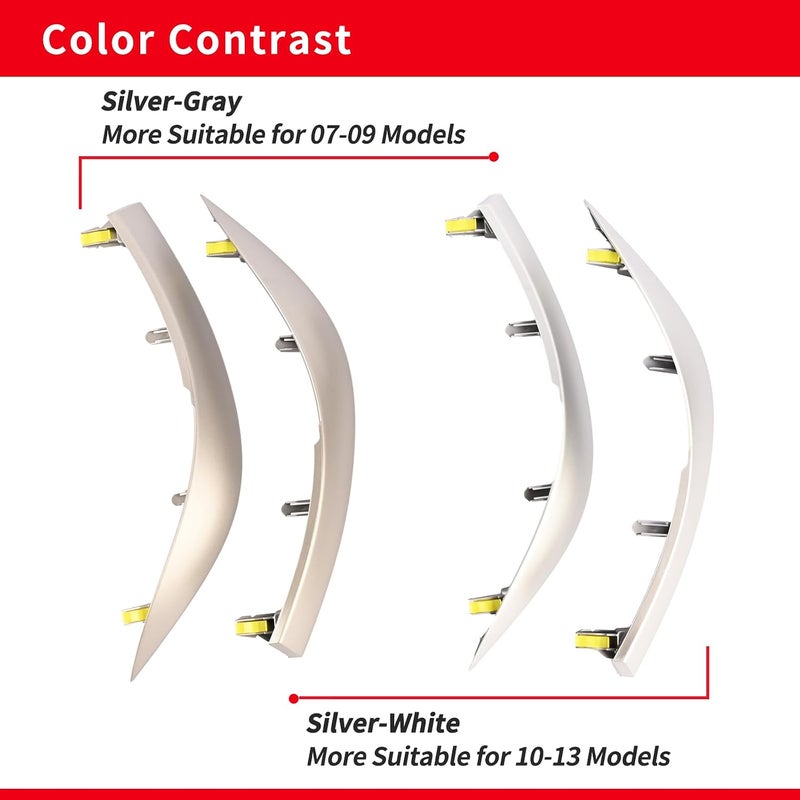 Getfarway Left & Right Upper Side Central Dashboard Cover Strip Trim 55436-02330 55435-02370 Compatible with Toyota Corolla 2010 2011 2012 2013 Dash Board A/C Outlet Air Vent Panel Trim - Image 3