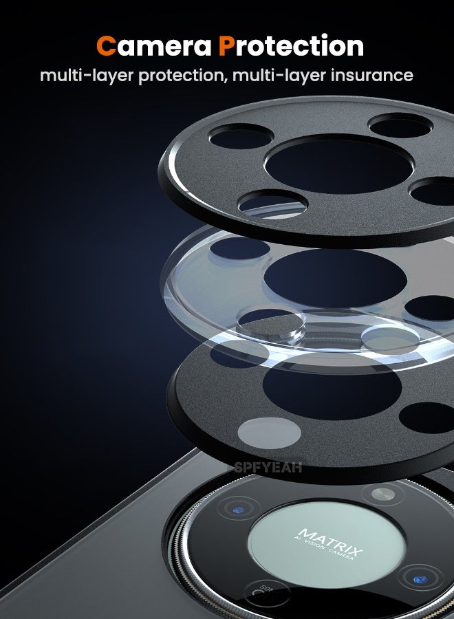 SPFYEAH [2-in-1] Honor X9d Case with Privacy Screen Protector, [Magsafe Compatible][Camera Protection][No Yellowing][Skin Friendly] Slim Hard Frosted Shockproof  Case for Honor X9D 5G 6.79 inch, Black - Image 4