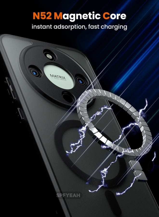 SPFYEAH [2-in-1] Honor X9d Case with Privacy Screen Protector, [Magsafe Compatible][Camera Protection][No Yellowing][Skin Friendly] Slim Hard Frosted Shockproof  Case for Honor X9D 5G 6.79 inch, Black - Image 2