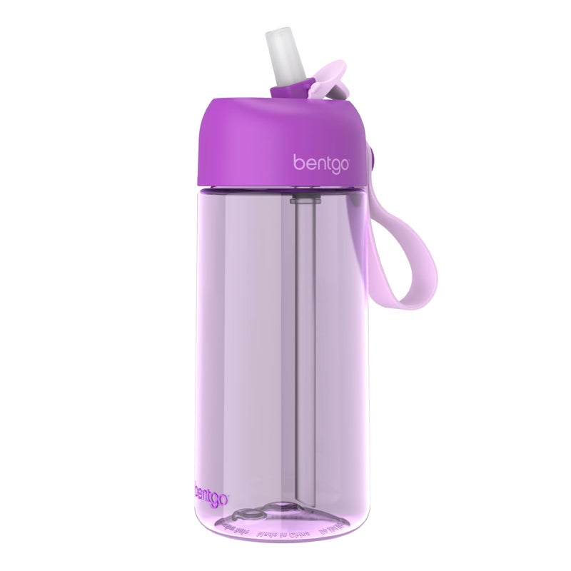 Bentgo Kids Water Bottle - Leak-Proof, Durable Tritan, BPA-Free 15 oz. Cup for Kids/Toddlers Ages 3+, Safe Sip Spout, Carrying Handle, & Dishwasher Safe for School, Sports, Daycare & Camp (Purple) - Image 1