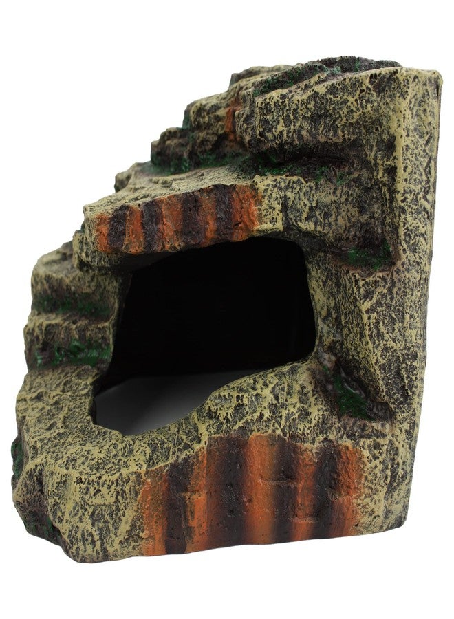 Komodo Reptile Terrarium Resin Turtle Hideaway Corner Hut | Easy to Clean Under Water Aquarium or Dry Habitat Decoration Accessory & Reptile Hide | Medium - Image 1