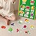 AKAYOK Felt Board Set with 90 Fruits Vegetables Pieces Interactive Learning Education Toys for Preschool Homeschool Vibrant Colors Pretend Play Toys with Storage Bag Velcro Dots - Image 4