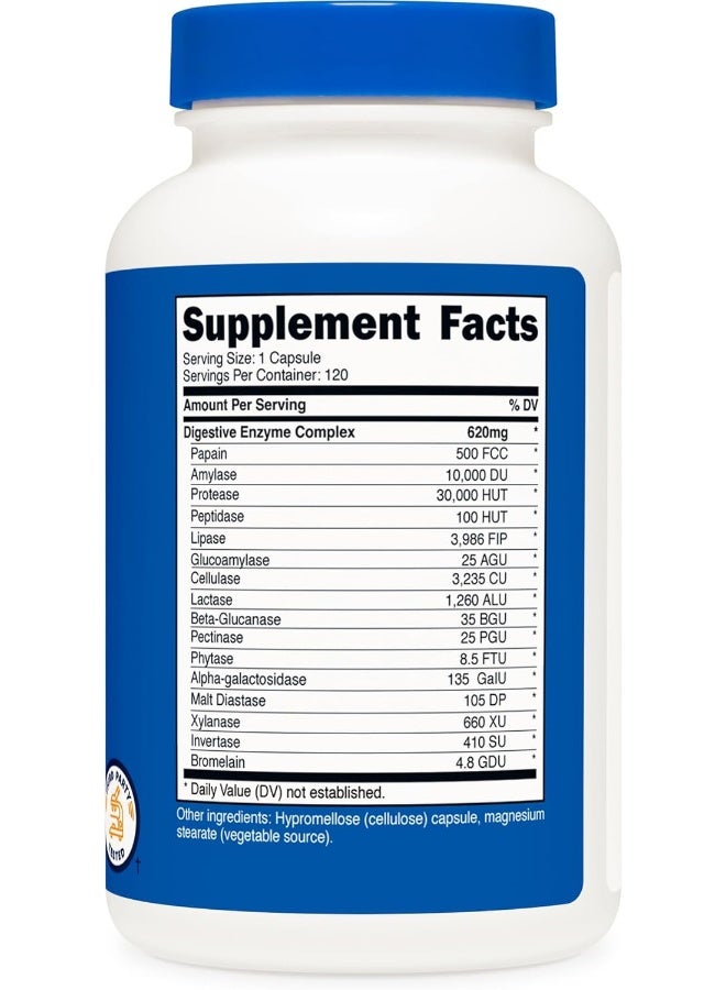 Nutricost Digestive Enzymes 620mg 120 Capsules - Image 3