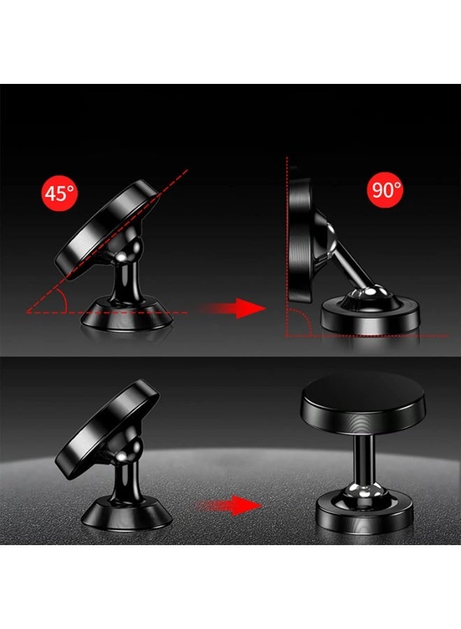 Magnetic Phone Car Mount, 360° Rotation Dashboard Magnetic Car Phone Holder, Universal Car Phone Mount Compatible-Sliver||38mm - Image 4