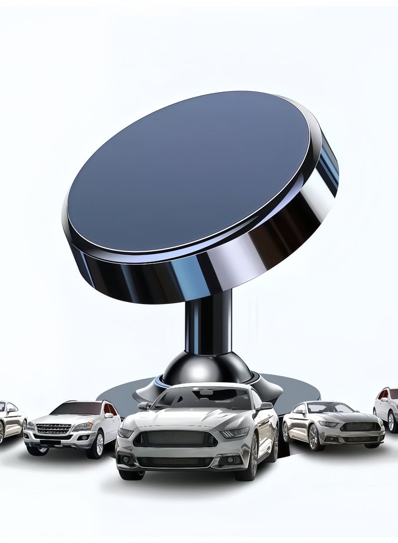 Magnetic Phone Car Mount, 360° Rotation Dashboard Magnetic Car Phone Holder, Universal Car Phone Mount Compatible-Sliver||38mm - Image 2