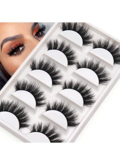 Lashes 5D Faux Mink Lashes 100% Handmade Luxurious Fake Eyelashes Lightweight Fluffy False Eyelashes 5 Pairs Pack (Fluffy) - pzsku/ZE77FB0DA8C470D76E244Z/45/_/1730892814/373633a4-5356-4a67-bbbf-1e82bfa260a5