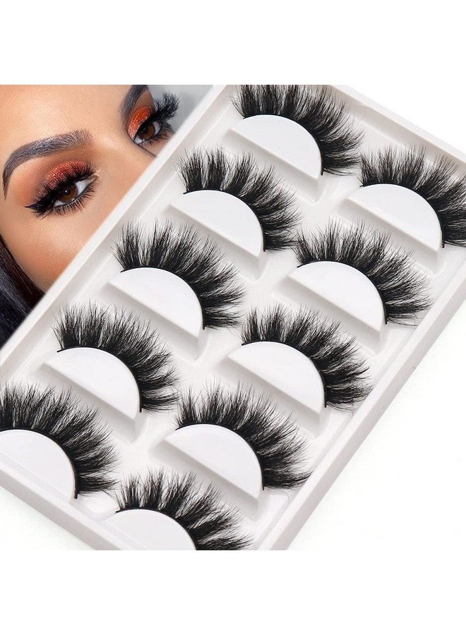 فيليشا رموش صناعية من فرو المنك 5D مصنوعة يدويًا بنسبة 100% رموش صناعية فاخرة خفيفة الوزن وناعمة عبوة من 5 أزواج (ناعمة) - Image 1