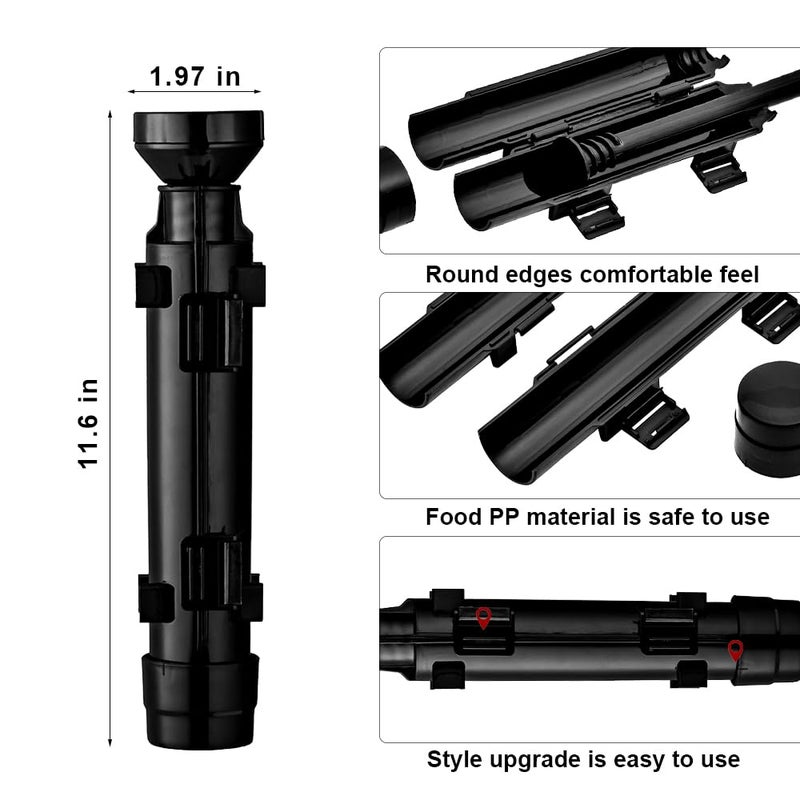 URED sushi bazooka maker kit, Sushi Roller Mold Food Grade Plastic Rice Vegetable Meat homemade Diy Sushi Making Kit Machine tool kitchen Utensils molds press gun - Image 2