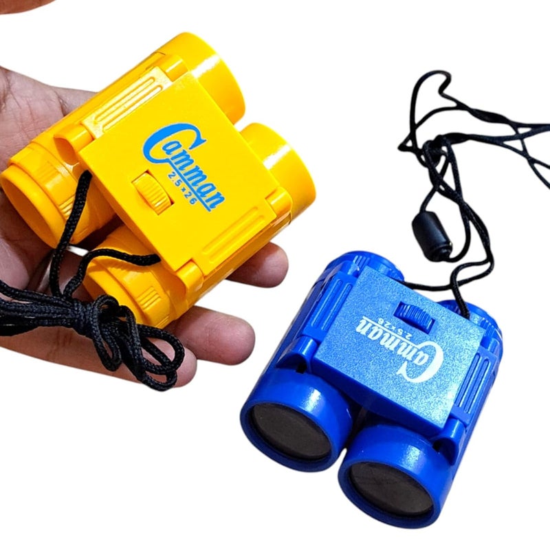 JNiL Binocular for Kids-Telescope Bird Watching. Pocket Size Mini Binoculars for Kids Compact Folding Games (Pack of 2) (Blue-Yellow) - Image 3