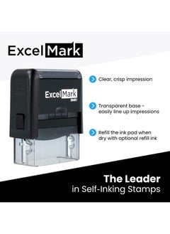 ExcelMark Selfinking Bank Deposit Rubber Stamp For Mobile Deposit Only Red  - Image 3