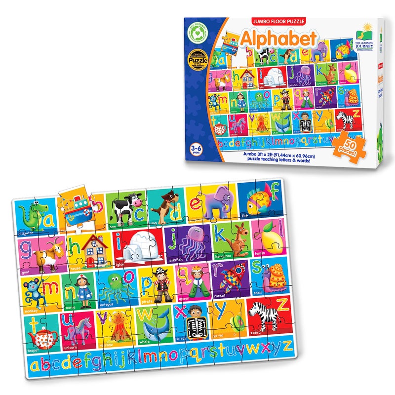 The Learning Journey: Jumbo Floor Puzzles - Alphabet - Extra Large Puzzle Measures 3 ft by 2 ft - Preschool Toys & Gifts for Boys & Girls Ages 3 and Up (436318) - Image 1