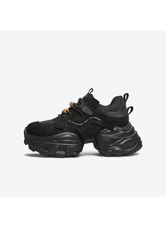 Tata Spring Mall Fashion Casual Versatile Women's Dad Sneakers Black Size 37 - Image 2
