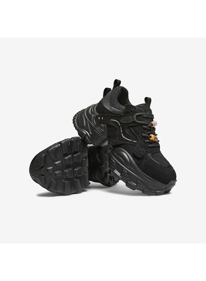 Tata Spring Mall Fashion Casual Versatile Women's Dad Sneakers Black Size 37 - Image 5