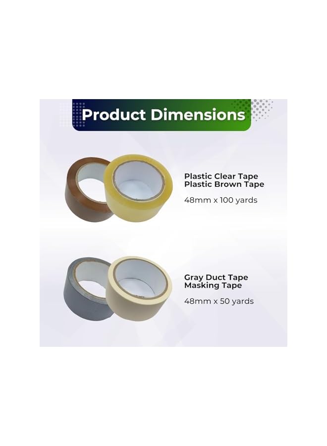 promass Packing Tape Bundle Pack of 10 Pcs Heavy Duty Extra Sticky Packing Tape for Cotton Delivery Packing and Multi-Purpose Use in Home and Offices (Brown) - Image 2