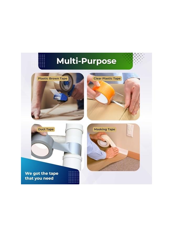 promass Packing Tape Bundle Pack of 10 Pcs Heavy Duty Extra Sticky Packing Tape for Cotton Delivery Packing and Multi-Purpose Use in Home and Offices (Brown) - Image 3