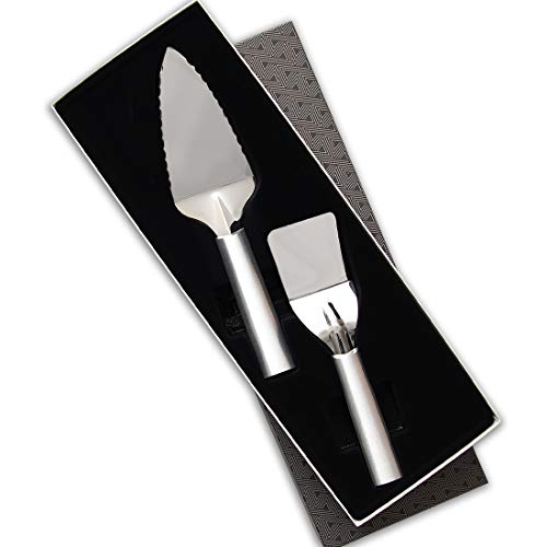 Rada Cutlery 2Piece Pie and Mini Dessert Server Set Silver Handle