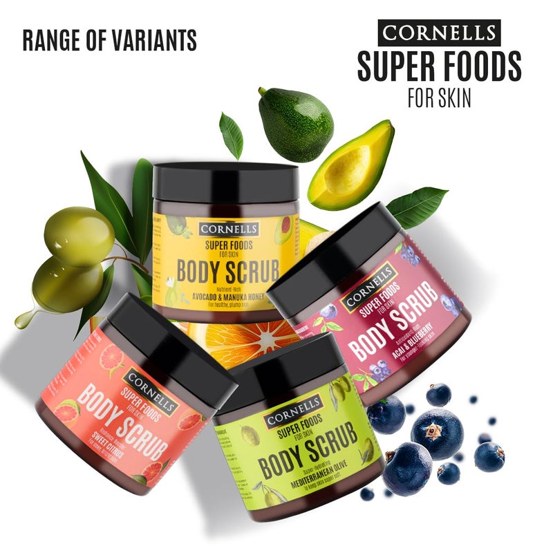 Cornells Wellness Super Foods For Body Care Sweet Citrus Body Scrub 475ml, Exfoliating Scrub, Brightening & Revitalizing, Hydrating & Nourishing Formula, Smooth & Radiant Skin Care, For All Skin Types - Image 3