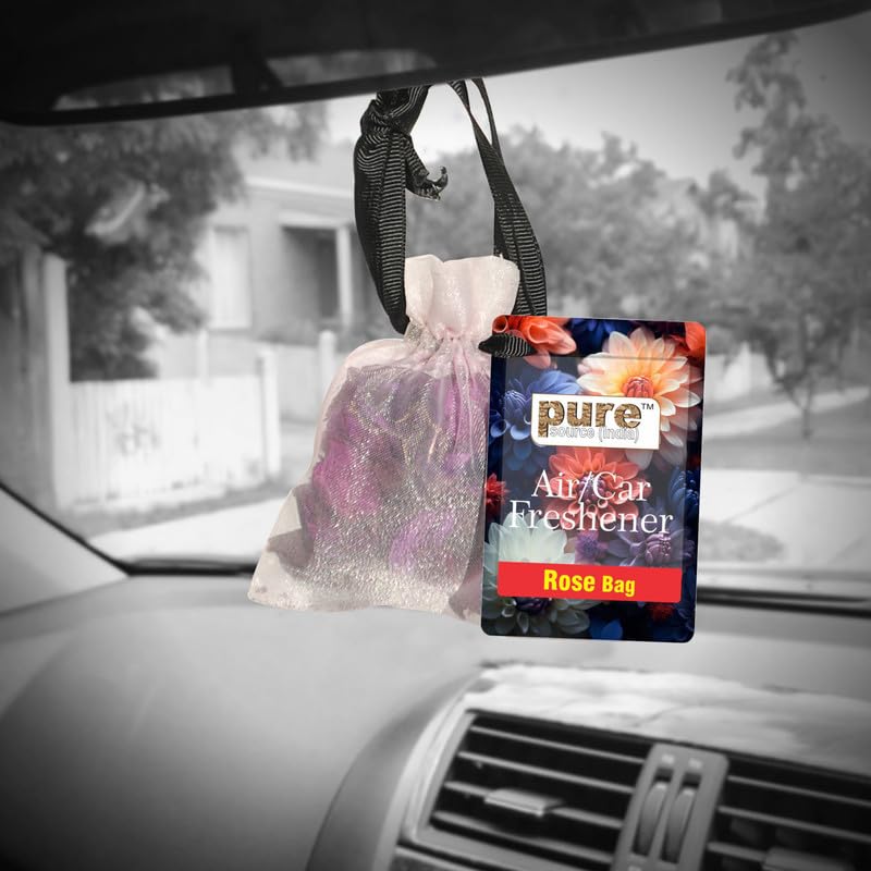 Pure Source India Air Fresheners Pouch Bag for Office/Room/Car/Toilet and Wardrobe||Room Fresheners|| (Pouch & Potpourri With Rose Fragrance) 20 GM - Image 2