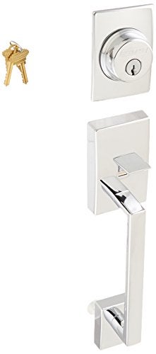 Schlage F58 CEN 625 Century Exterior Handleset with Deadbolt Bright Chrome Exterior Half Only - Image 1