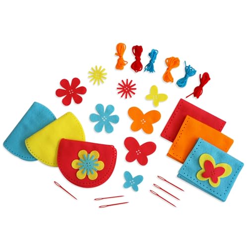 Serabeena Sew Your Own Purses - Sewing Kit for Kids - Felt Crafts for Kids - Sewing Ages 4-8 Plus - Felt Kit - Helps Develop Fine Motor Skills - DIY Kits with 6 Purses & Accessories - Image 3