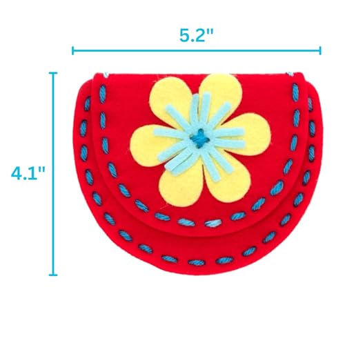Serabeena Sew Your Own Purses - Sewing Kit for Kids - Felt Crafts for Kids - Sewing Ages 4-8 Plus - Felt Kit - Helps Develop Fine Motor Skills - DIY Kits with 6 Purses & Accessories - Image 4