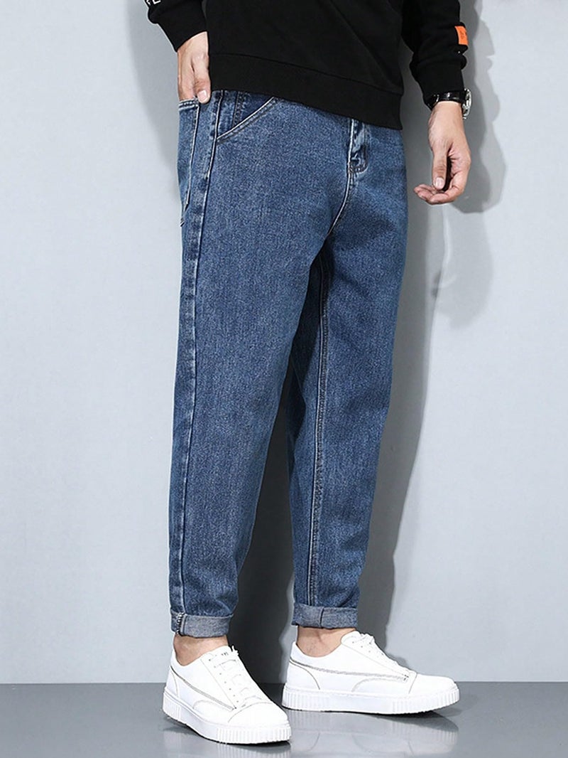 Ben Martin Men's Tapered Fit Jeans || Carrot Fit Jean's for Men || Relax Fit Denim for Man || High Rise Stretchable Casual Jean:s || Narrow Bottom Jean s for Men:s || D-Blue Jeans for Men-s, 36 (1) - Image 4
