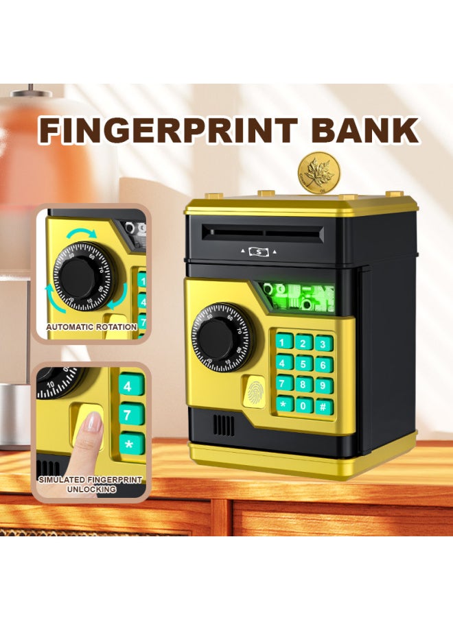 Generic Fingerprint Password Box Piggy Bank ATM Cash Machine Oversized Piggy Bank With Lock Creative Cute Children's Gift-Color:Pink  - Image 3