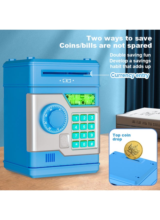 Generic Fingerprint Password Box Piggy Bank ATM Cash Machine Oversized Piggy Bank With Lock Creative Cute Children's Gift-Color:Pink  - Image 4